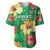 Custom Vanuatu Cricket Baseball Jersey 2024 Tropical Flowers Version