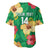 Custom Vanuatu Cricket Baseball Jersey 2024 Tropical Flowers Version