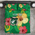 Custom Vanuatu Cricket Bedding Set 2024 Tropical Flowers Version