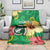 Custom Vanuatu Cricket Blanket 2024 Tropical Flowers Version