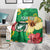 Custom Vanuatu Cricket Blanket 2024 Tropical Flowers Version