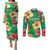 Custom Vanuatu Cricket Couples Matching Puletasi and Long Sleeve Button Shirt 2024 Tropical Flowers Version