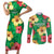 Custom Vanuatu Cricket Couples Matching Short Sleeve Bodycon Dress and Long Sleeve Button Shirt 2024 Tropical Flowers Version