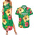 Custom Vanuatu Cricket Couples Matching Summer Maxi Dress and Hawaiian Shirt 2024 Tropical Flowers Version