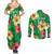 Custom Vanuatu Cricket Couples Matching Summer Maxi Dress and Long Sleeve Button Shirt 2024 Tropical Flowers Version