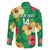 Custom Vanuatu Cricket Family Matching Long Sleeve Bodycon Dress and Hawaiian Shirt 2024 Tropical Flowers Version