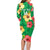 Custom Vanuatu Cricket Family Matching Long Sleeve Bodycon Dress and Hawaiian Shirt 2024 Tropical Flowers Version