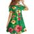 Custom Vanuatu Cricket Family Matching Off The Shoulder Long Sleeve Dress and Hawaiian Shirt 2024 Tropical Flowers Version