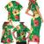 Custom Vanuatu Cricket Family Matching Short Sleeve Bodycon Dress and Hawaiian Shirt 2024 Tropical Flowers Version