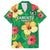 Custom Vanuatu Cricket Family Matching Short Sleeve Bodycon Dress and Hawaiian Shirt 2024 Tropical Flowers Version