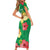 Custom Vanuatu Cricket Family Matching Short Sleeve Bodycon Dress and Hawaiian Shirt 2024 Tropical Flowers Version