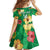 Custom Vanuatu Cricket Kid Short Sleeve Dress 2024 Tropical Flowers Version