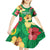 Custom Vanuatu Cricket Kid Short Sleeve Dress 2024 Tropical Flowers Version