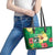 Custom Vanuatu Cricket Leather Tote Bag 2024 Tropical Flowers Version