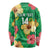 Custom Vanuatu Cricket Long Sleeve Shirt 2024 Tropical Flowers Version