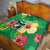 Custom Vanuatu Cricket Quilt 2024 Tropical Flowers Version