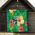 Custom Vanuatu Cricket Quilt 2024 Tropical Flowers Version