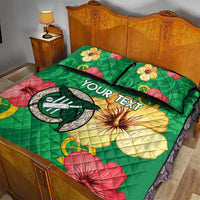 Custom Vanuatu Cricket Quilt Bed Set 2024 Tropical Flowers Version LT14 - Polynesian Pride