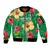 Custom Vanuatu Cricket Sleeve Zip Bomber Jacket 2024 Tropical Flowers Version