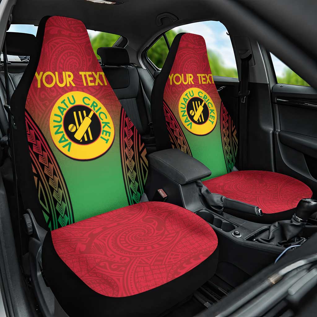 Custom Vanuatu Cricket Car Seat Cover 2024 Polynesian Pattern Sporty Style LT14 One Size Red - Polynesian Pride