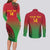 Custom Vanuatu Cricket Couples Matching Long Sleeve Bodycon Dress and Long Sleeve Button Shirt 2024 Polynesian Pattern Sporty Style