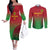 Custom Vanuatu Cricket Couples Matching Off The Shoulder Long Sleeve Dress and Long Sleeve Button Shirt 2024 Polynesian Pattern Sporty Style