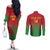 Custom Vanuatu Cricket Couples Matching Off The Shoulder Long Sleeve Dress and Long Sleeve Button Shirt 2024 Polynesian Pattern Sporty Style