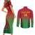 Custom Vanuatu Cricket Couples Matching Short Sleeve Bodycon Dress and Long Sleeve Button Shirt 2024 Polynesian Pattern Sporty Style