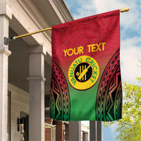 Custom Vanuatu Cricket Garden Flag 2024 Polynesian Pattern Sporty Style LT14 House Flag Red - Polynesian Pride