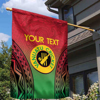 Custom Vanuatu Cricket Garden Flag 2024 Polynesian Pattern Sporty Style LT14 - Polynesian Pride