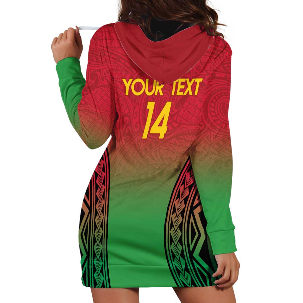Custom Vanuatu Cricket Hoodie Dress 2024 Polynesian Pattern Sporty Style LT14 - Polynesian Pride
