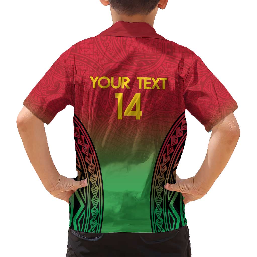 Custom Vanuatu Cricket Kid Hawaiian Shirt 2024 Polynesian Pattern Sporty Style LT14 - Polynesian Pride
