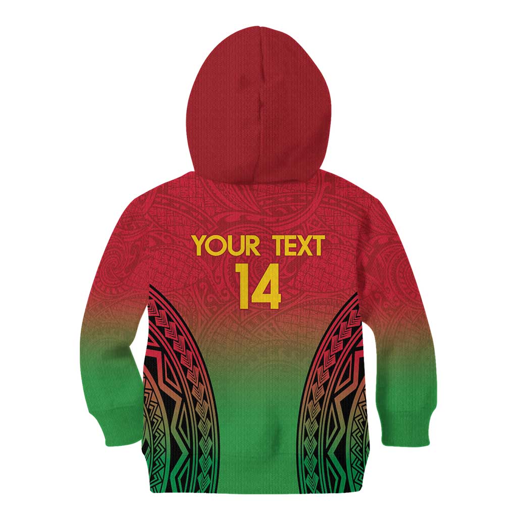 Custom Vanuatu Cricket Kid Hoodie 2024 Polynesian Pattern Sporty Style LT14 - Polynesian Pride