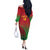 Custom Vanuatu Cricket Off The Shoulder Long Sleeve Dress 2024 Polynesian Pattern Sporty Style