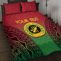 Custom Vanuatu Cricket Quilt Bed Set 2024 Polynesian Pattern Sporty Style LT14 Red - Polynesian Pride