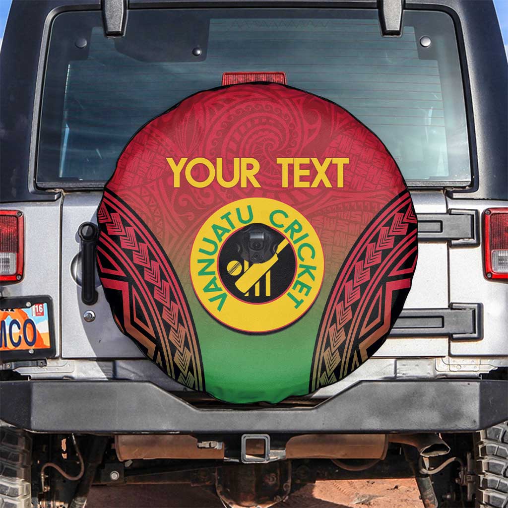 Custom Vanuatu Cricket Spare Tire Cover 2024 Polynesian Pattern Sporty Style