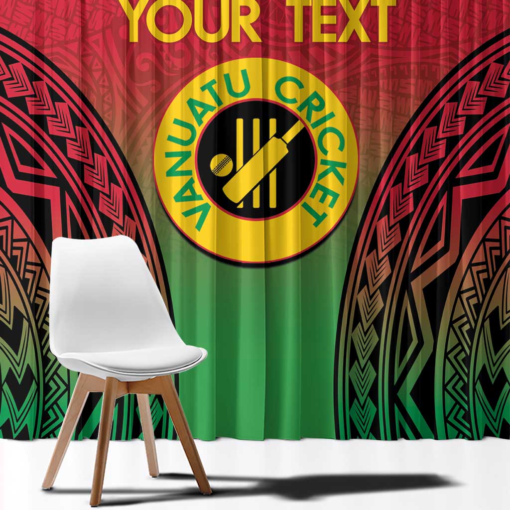 Custom Vanuatu Cricket Window Curtain 2024 Polynesian Pattern Sporty Style LT14 - Polynesian Pride