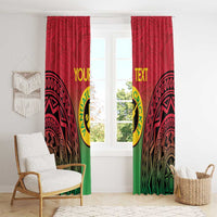 Custom Vanuatu Cricket Window Curtain 2024 Polynesian Pattern Sporty Style LT14 - Polynesian Pride