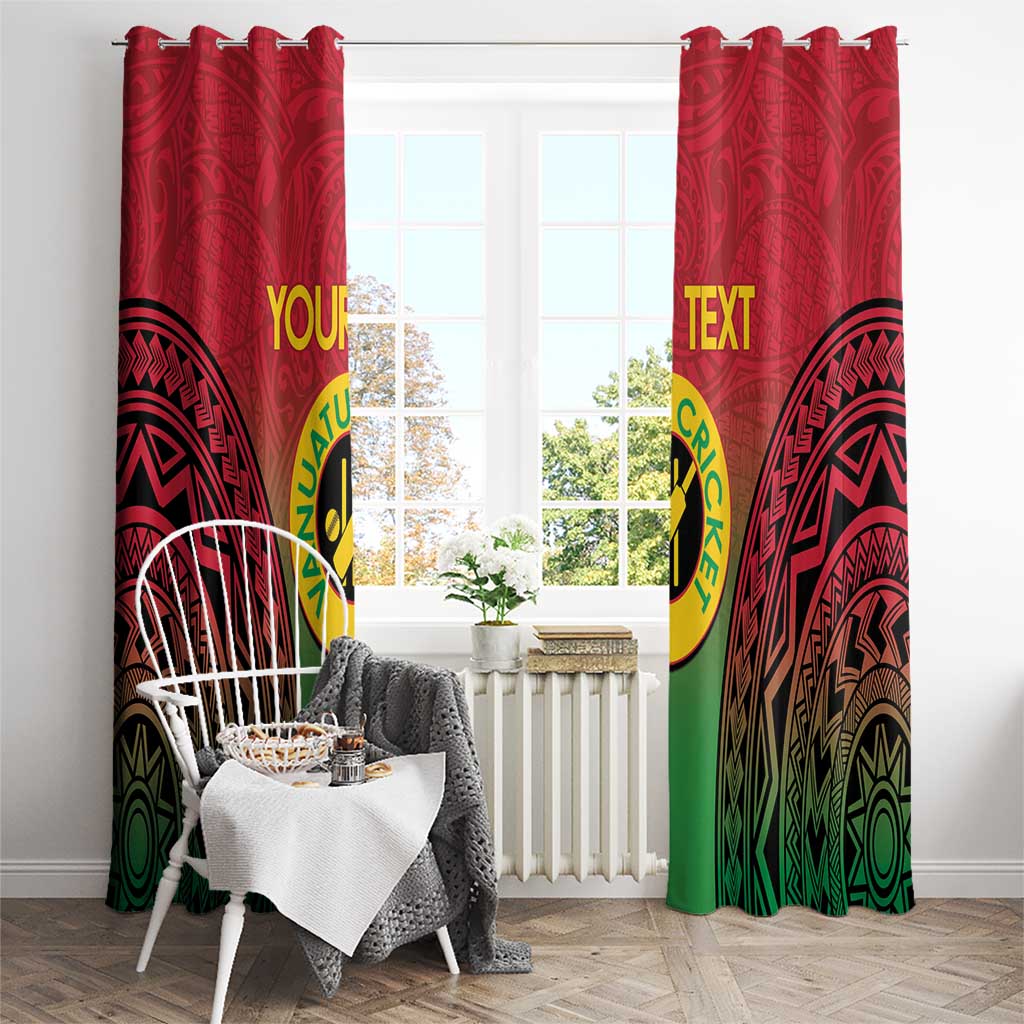 Custom Vanuatu Cricket Window Curtain 2024 Polynesian Pattern Sporty Style LT14 - Polynesian Pride