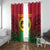 Custom Vanuatu Cricket Window Curtain 2024 Polynesian Pattern Sporty Style