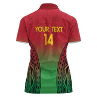 Custom Vanuatu Cricket Women Polo Shirt 2024 Polynesian Pattern Sporty Style LT14 - Polynesian Pride