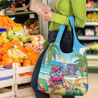 Flamingo Aloha Hawaii Grocery Bag It's 5 OClock Somewhere Tropical Vibes LT14 - Polynesian Pride
