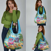 Flamingo Aloha Hawaii Grocery Bag It's 5 OClock Somewhere Tropical Vibes LT14 - Polynesian Pride