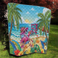 Flamingo Aloha Hawaii Quilt It's 5 OClock Somewhere Tropical Vibes LT14 - Polynesian Pride