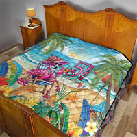Flamingo Aloha Hawaii Quilt It's 5 OClock Somewhere Tropical Vibes LT14 - Polynesian Pride
