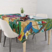 Flamingo Aloha Hawaii Tablecloth It's 5 OClock Somewhere Tropical Vibes LT14 - Polynesian Pride