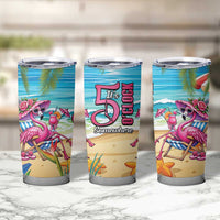 Flamingo Aloha Hawaii Tumbler Cup It's 5 OClock Somewhere Tropical Vibes LT14 - Polynesian Pride