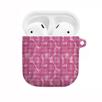 Alaka Hawaii Breadfruit Palaka Motifs AirPods Case LT14 Pink - Polynesian Pride