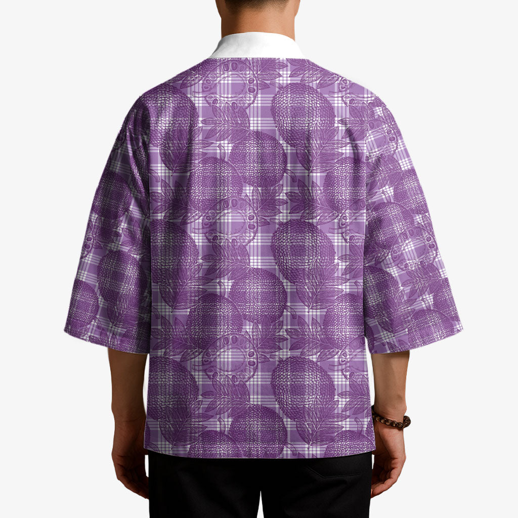 Poni Hawaii Breadfruit Palaka Motifs Kimono LT14 - Polynesian Pride