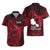 French Polynesia Tahiti Hawaiian Shirt Polynesian Shark Tattoo With Hibiscus Red Version LT14 - Polynesian Pride